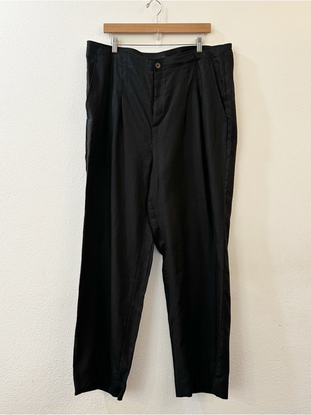 Banana Republic Women's High Rise Pleated Linen Pants Size 18 Black NWT - Picture 4 of 15